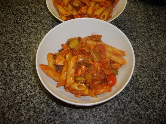 Yummy chicken and bacon pasta bake 2